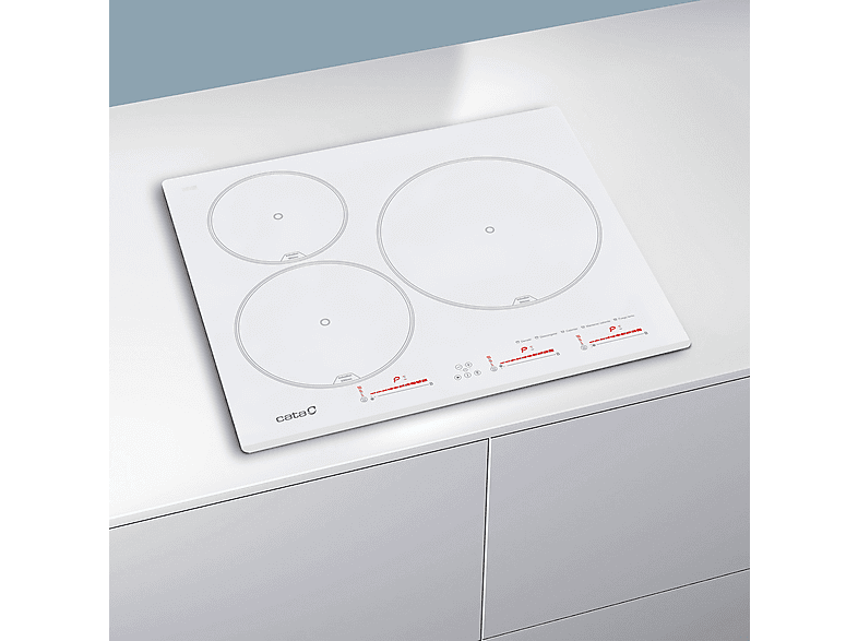 CATA 8053001 INSB 6003 WH — Placa de inducción, 59 cm, Blanco, 3 zonas, vista 10