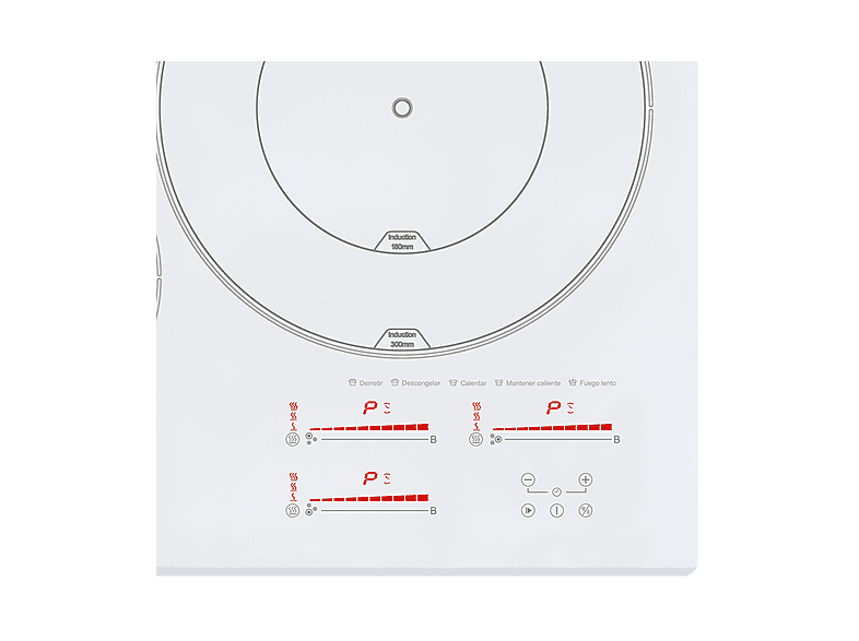 CATA INSB 6030 WH — Encimera inducción, 59 cm, Blanco, 3 zonas, vista 5